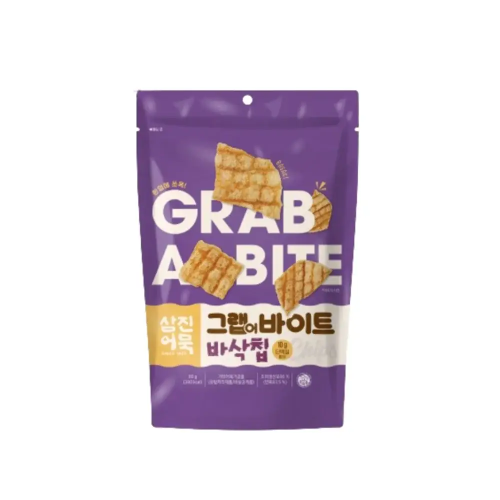 [삼진어묵] 그랩어바이트 바삭칩 어포스낵 80g
